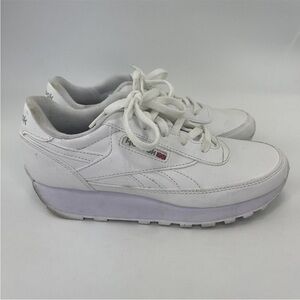 REEBOK CL Renaissance White PINK Size 9.5 Sneakers V66940